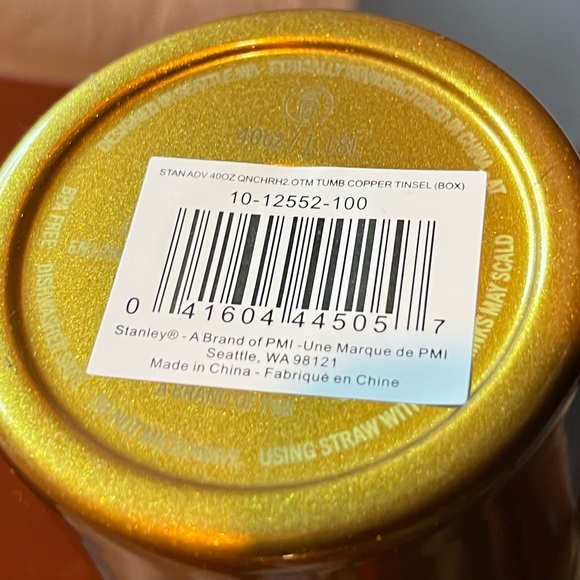 Stanley The Quencher H2.0 Flowstate 40 oz Tumbler in Copper Tinsel NIB - Picture 4 of 5
